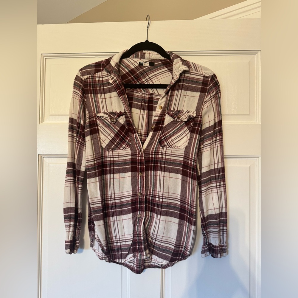 Urban Outfitters BDG Burgundy/White Flannel
